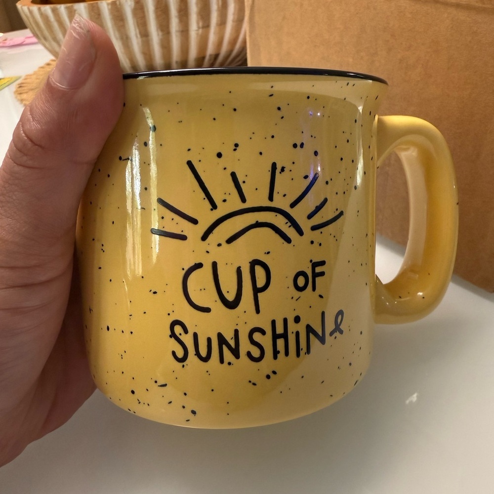 Yellow Speckled Mug - Cup of Sunshine